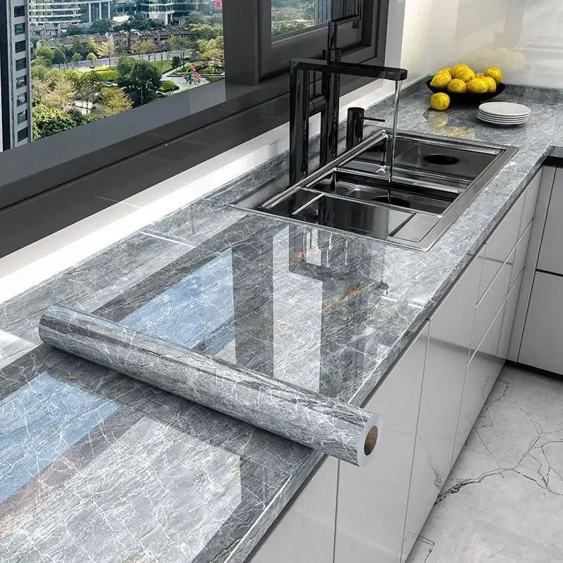 Premium Marble SelfAdhesive Wallpaper Waterproof OilProof Kitchen Contact Paper With Thermostabil 8