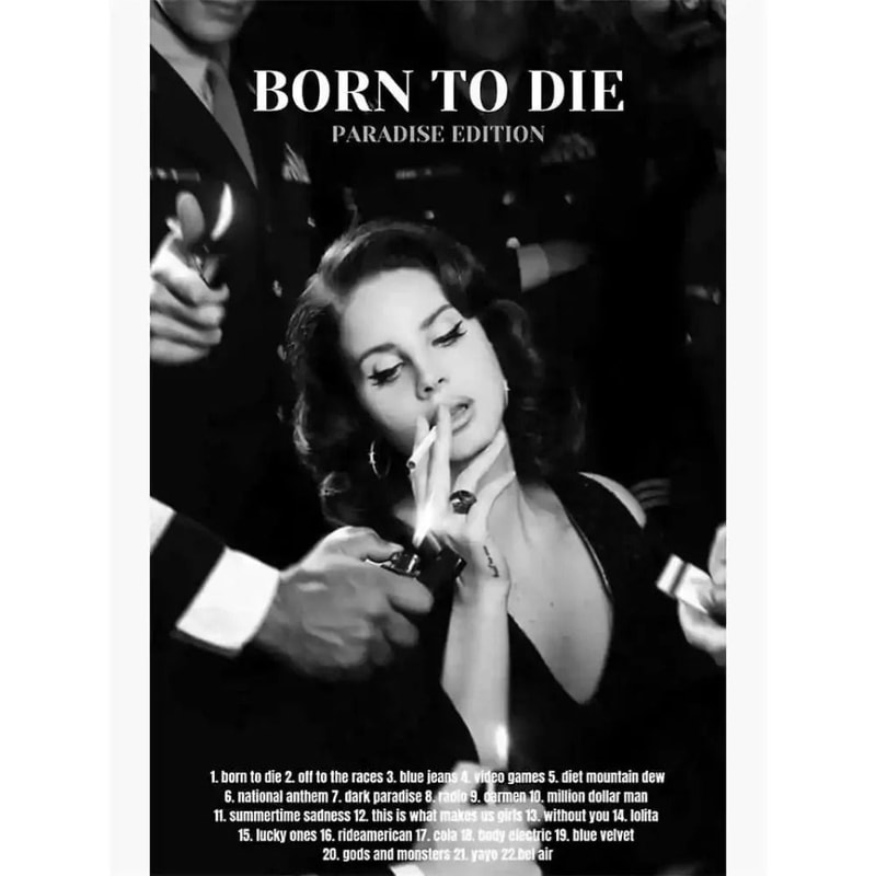 Lana Del Rey Aesthetic Canvas Poster Lizzy Grant Inspired Music Album Wall Art Retro Room Decor 12