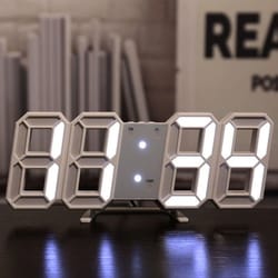 simple fashion 3d luminous digital clock – voice-activated silent desktop & wall decor
