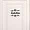 French Toilettes Flower Bathroom Decal Elegant Vinyl Door Sticker Waterproof Home Decor 0