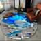 3D Seabed Illusion Dolphin Rug Underwater World Round Area Carpet For Living Room Bedroom Playroo 16