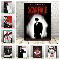 al pacino scarface gangster poster – iconic movie art canvas painting & wall picture for living room decor