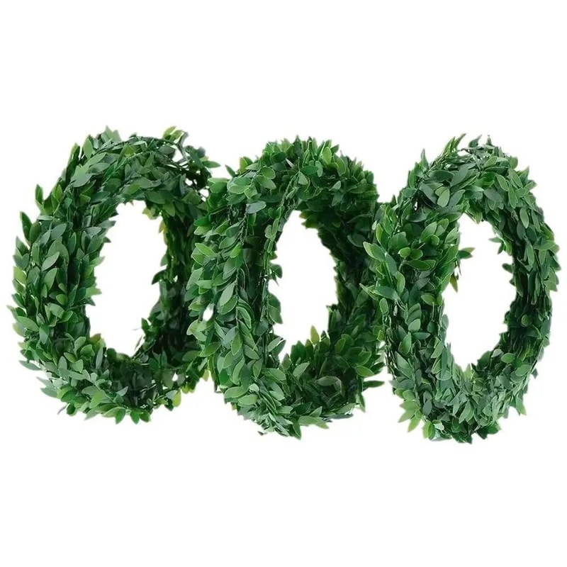 Artificial Ivy Garland Extra Long Fake Leaf Wreath UVProtected Plant Vine For Home Wedding Chris 3