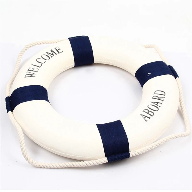 Mediterranean Decorative Lifebuoy Red Blue Creative Lifebuoy Hanging Ornament For Home Living Ro 12