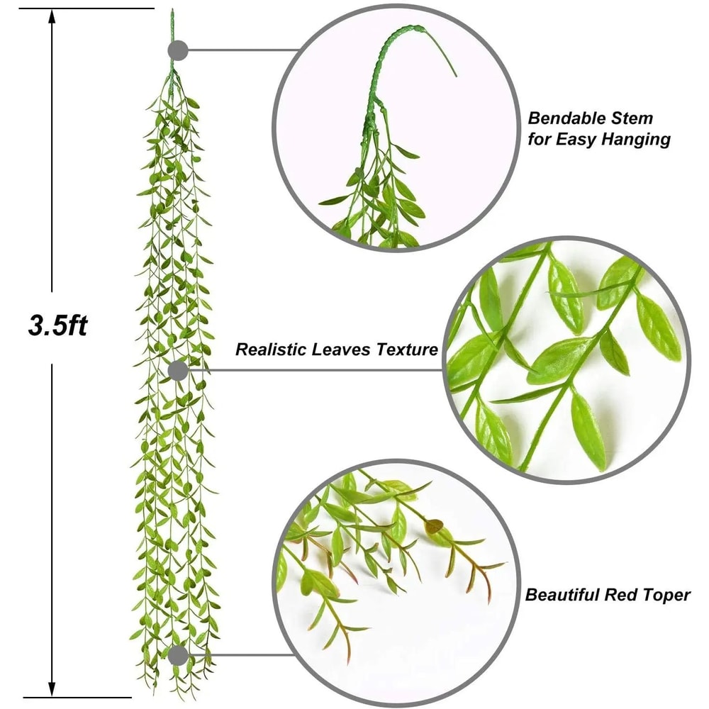 3Piece Artificial Ivy Willow Garland Set 10M Fake Vines With String Lights For Magical Wall Wedd 1