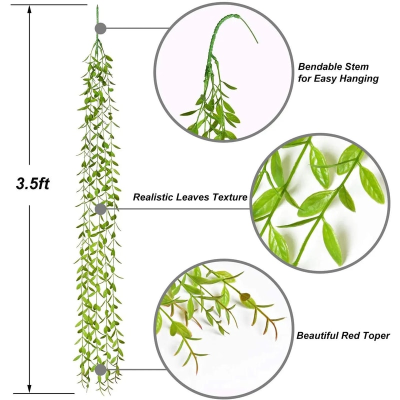 3Piece Artificial Ivy Willow Garland Set 10M Fake Vines With String Lights For Magical Wall Wedd 1