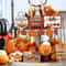 Fall Harvest Wooden Tiered Tray Decor Set Farmhouse Autumn Centerpieces With Pumpkin Spice Maple 1