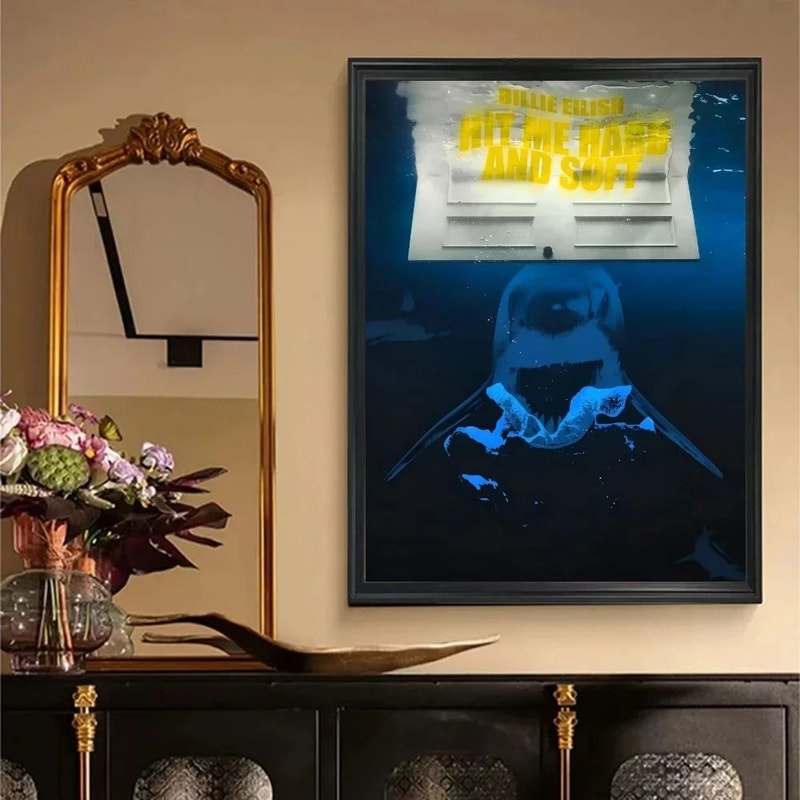 Hit Me Hard And Soft Retro Kraft Poster Vintage Billie Album Art Sticky Paper Sticker For Room C 9