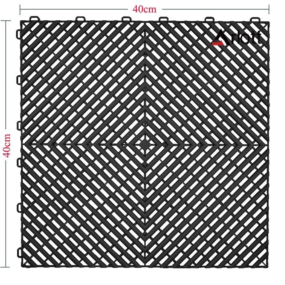 Automotive Modular Floor Tiles Interlocking ClickLocked Garage Flooring Hollow Drainage Car Wash 2