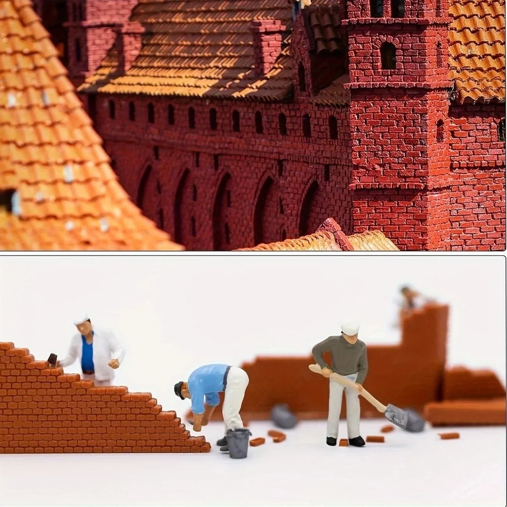 100 PCS Mini Clay Brick Set Realistic ArchitectureThemed Bricks For Collectible Figurines DIY Dio 4