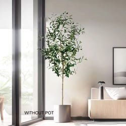 artificial olive tree branch – modern minimalist mediterranean fake plant for living room, balcony & shop decor