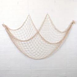 naval fishing net wall hanging – hawaiian ocean theme decor for beach, pirate & nautical party celebrations