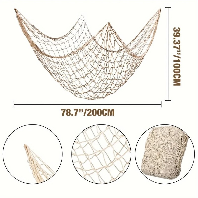 Naval Fishing Net Wall Hanging Hawaiian Ocean Theme Decor For Beach Pirate Nautical Party Celebra 4