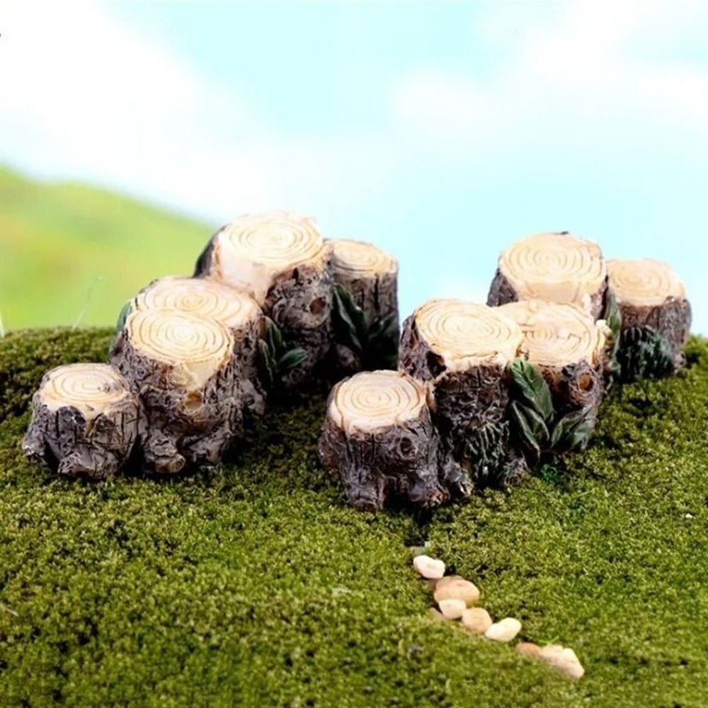 Miniature Tree Stump Bridge Realistic Resin Fairy Garden Bridge For DIY Dollhouses Terrariums Suc 4