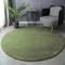 Modern Round Coral Velvet Carpet UltraSoft Living Room Coffee Table Rug Kids Crawling Play Mat 0