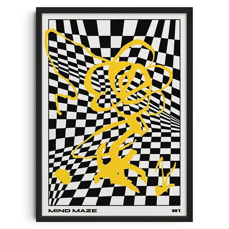 MidCentury Abstract Vintage Japanese Illustration Canvas Prints Minimalist Bedroom Wall Art Soph 13