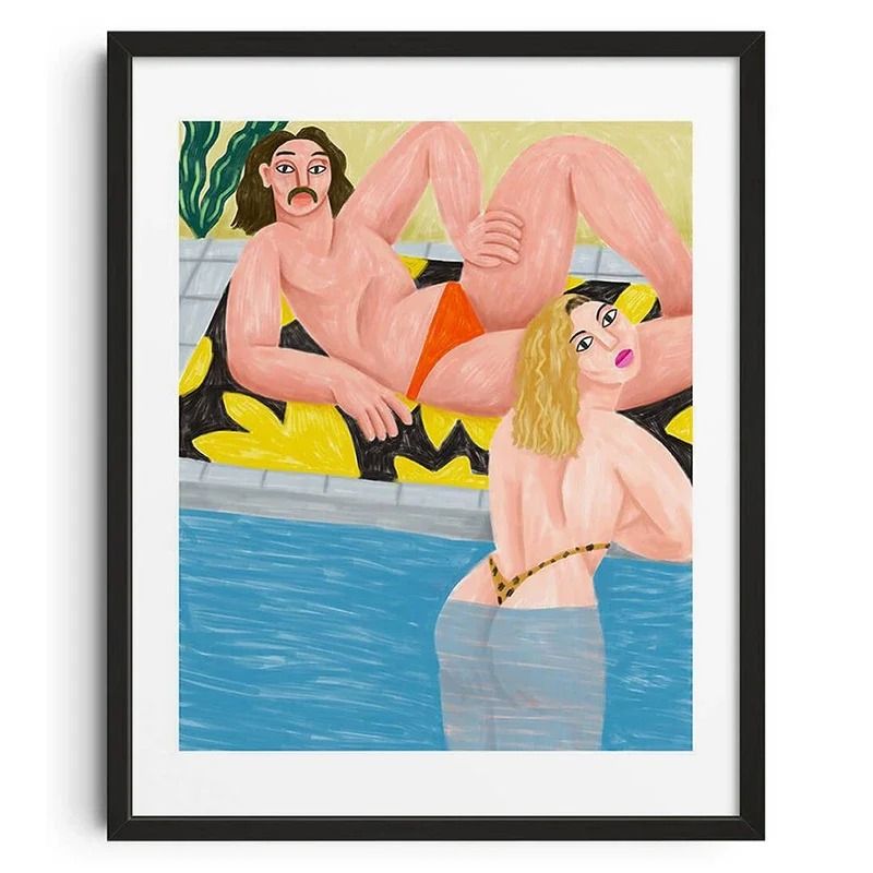 MidCentury Abstract Vintage Japanese Illustration Canvas Prints Minimalist Bedroom Wall Art Soph 16