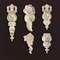 HandCarved Wood Rose Appliques Onlays Antique Wood Furniture Decals Decorative Floral Crafting E 3