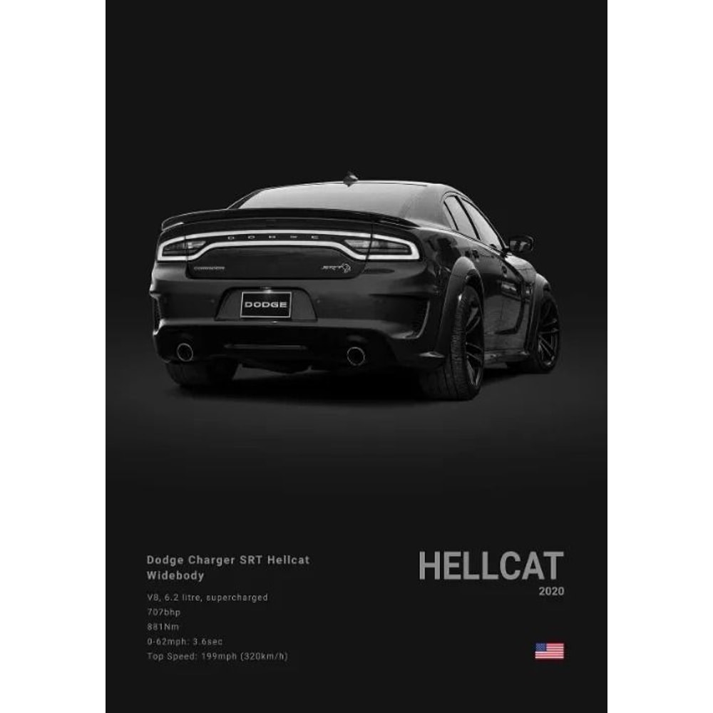 Dodge Challenger SRT Hellcat Redeye Canvas Poster HighPerformance Muscle Car Photography For Moder 19