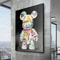 Cartoon Cute Bear Graffiti Canvas Painting Kawaii Pop Art Street Wall Art For Modern Room Decorati 3