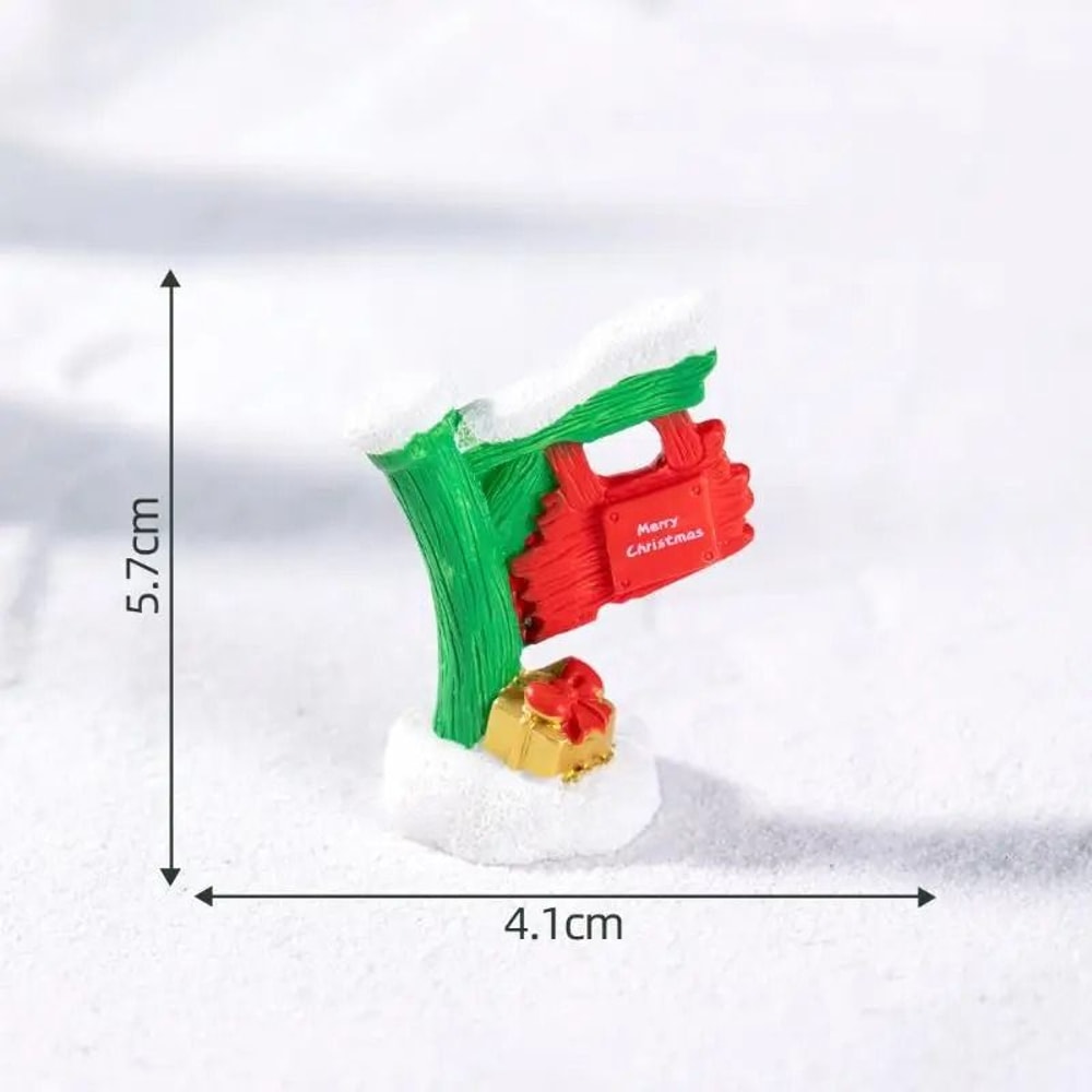 Resin Miniature Road Signs Realistic DIY Fairy Garden Ornaments MicroLandscape Christmas Dollhous 11