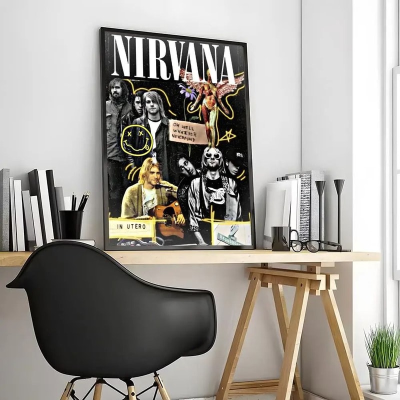 Nirvana Rock Band Canvas Poster CreaseFree Waterproof Painting Calligraphy For AllSpace Wall Deco 19