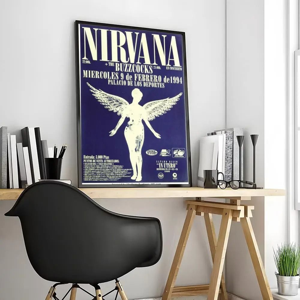 Nirvana Rock Band Canvas Poster CreaseFree Waterproof Painting Calligraphy For AllSpace Wall Deco 6