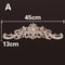 Natural Wood Appliques Decorative Onlays Handcrafted Long Flower Woodcarving For Furniture Walls 10