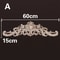Natural Wood Appliques Decorative Onlays Handcrafted Long Flower Woodcarving For Furniture Walls 12