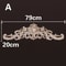 Natural Wood Appliques Decorative Onlays Handcrafted Long Flower Woodcarving For Furniture Walls 15