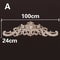Natural Wood Appliques Decorative Onlays Handcrafted Long Flower Woodcarving For Furniture Walls 16