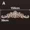 Natural Wood Appliques Decorative Onlays Handcrafted Long Flower Woodcarving For Furniture Walls 18