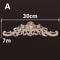 Natural Wood Appliques Decorative Onlays Handcrafted Long Flower Woodcarving For Furniture Walls 7