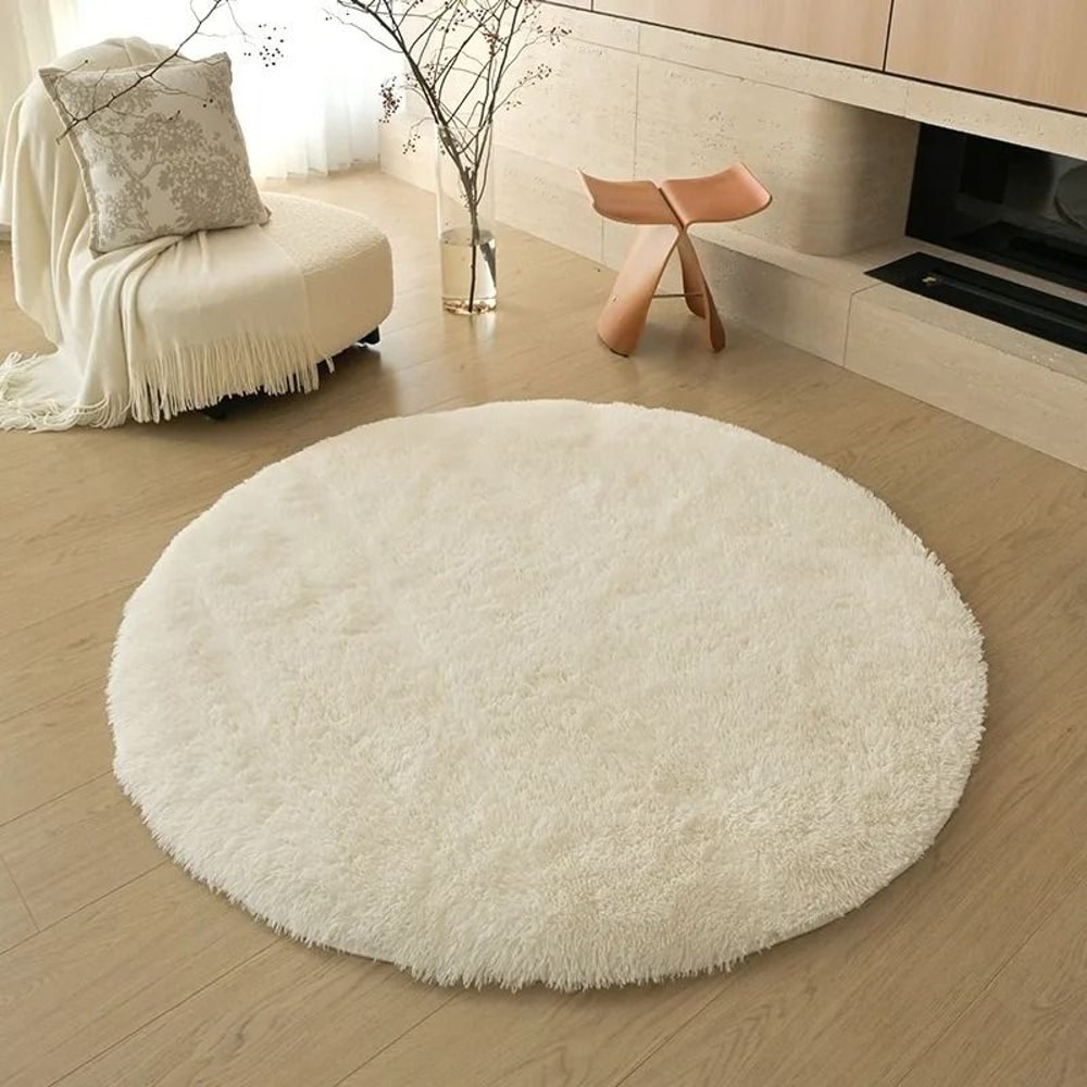 Soft Plush Circular Rug Fluffy Kids Bedroom Play Mat Nursery Floor Decor For Baby Room Home Styl 9