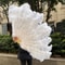 HighQuality Ostrich Feather Folding Fan Performance Carnival Dancer Fan With 13 Premium Bones 7