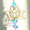 Metal Lotus And Artificial Crystal Suncatcher Charm Handmade Home Wind Chime Pendant For Outdoor G 2