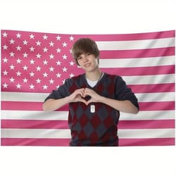 patriotic american flag wall art decor – outdoor fabric banner for festivals & fans featuring iconic checkered sweater s