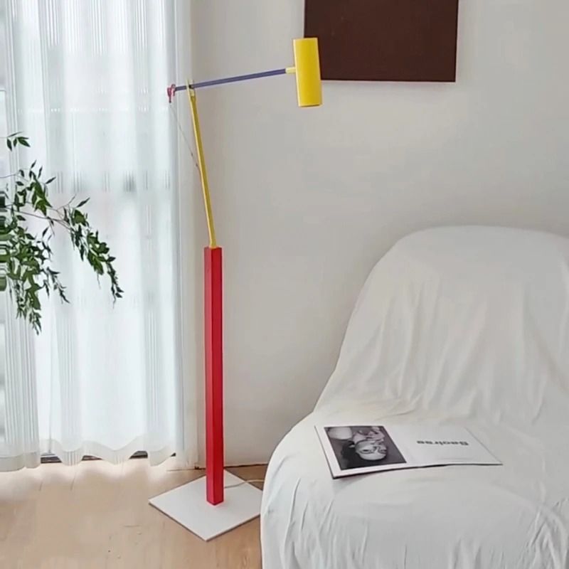 Nordic Colorful Floor Lamp Height Adjustable Simple Art Reading Lamp For Bedroom Decor Living Roo 4