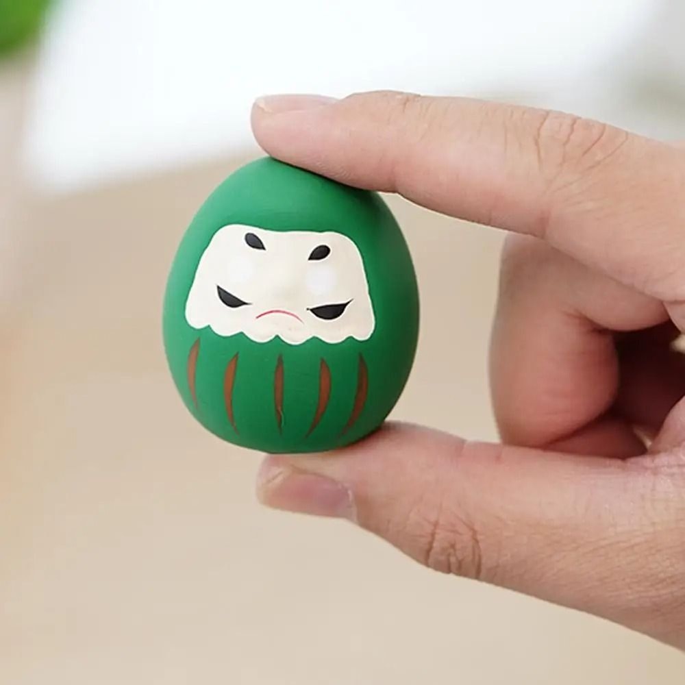 Japanese Ceramic Daruma Doll Miniature Lucky Charm Fortune Ornament For Home Decor Landscape Craft 4