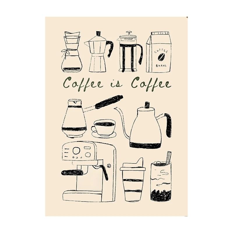 Coffee Diver Canvas Poster Trendy Kitchen Gallery Art Surreal Coffee Lover Wall Decor 18
