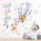 Whimsical Hot Air Balloon Animals Wall Decal Enchanting Nursery Playroom Decor 0