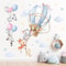 Whimsical Hot Air Balloon Animals Wall Decal Enchanting Nursery Playroom Decor 0