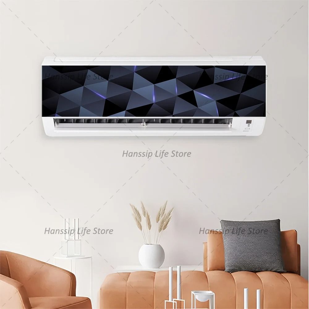3D Vision Geometric Air Conditioner Decals Modern Abstract Home Panel Stickers 4