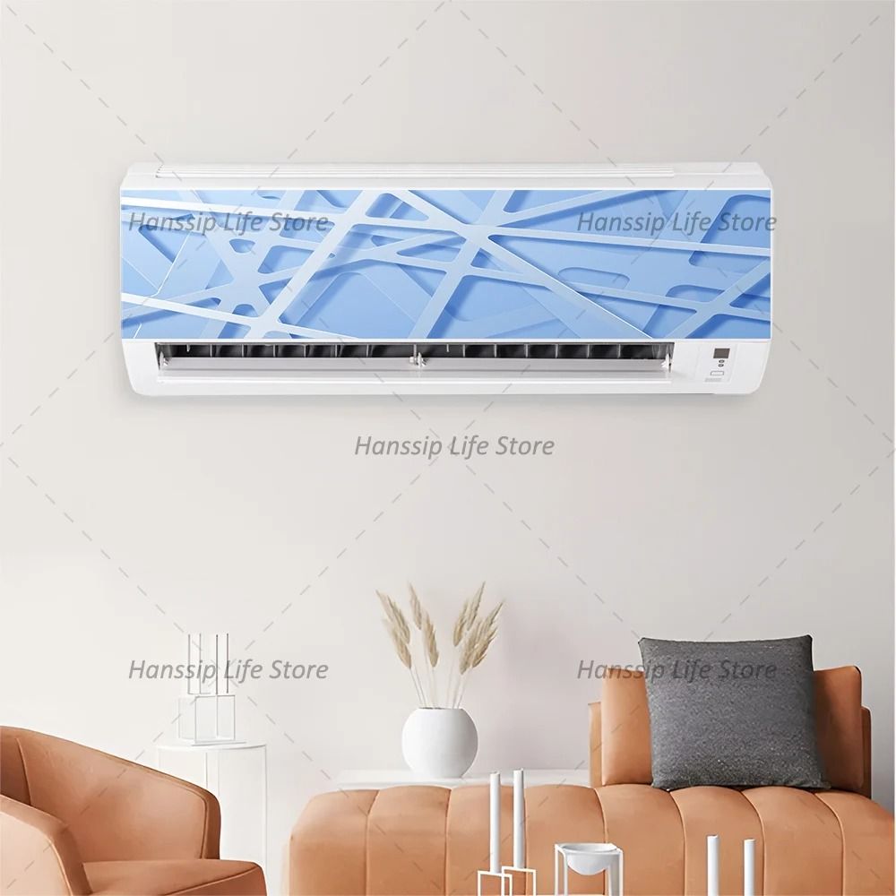 3D Vision Geometric Air Conditioner Decals Modern Abstract Home Panel Stickers 6