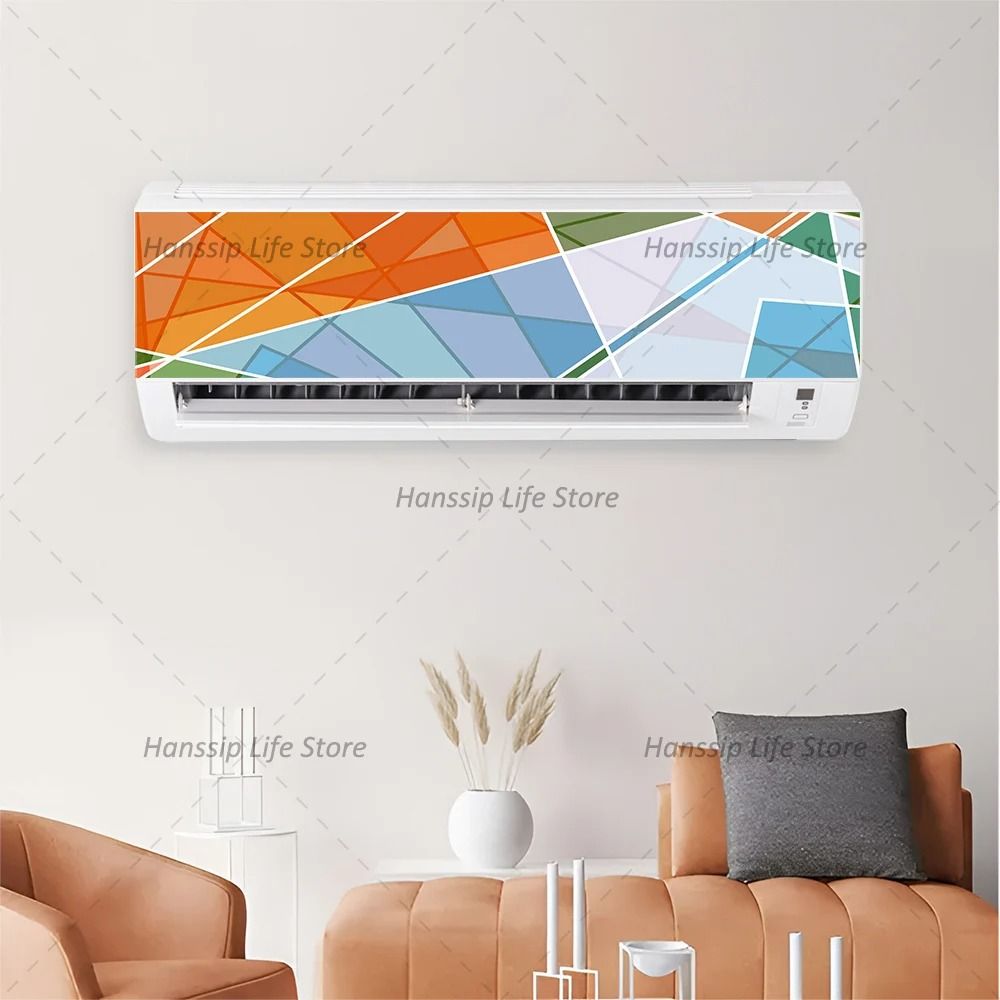 3D Vision Geometric Air Conditioner Decals Modern Abstract Home Panel Stickers 10