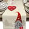 Christmas Gnome Snowflake Linen Table Runner Festive Love Heart Decor For Holiday Parties Dining 0