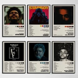 the weeknd music album art poster – hip hop canvas prints & singer wall art for modern living room decor