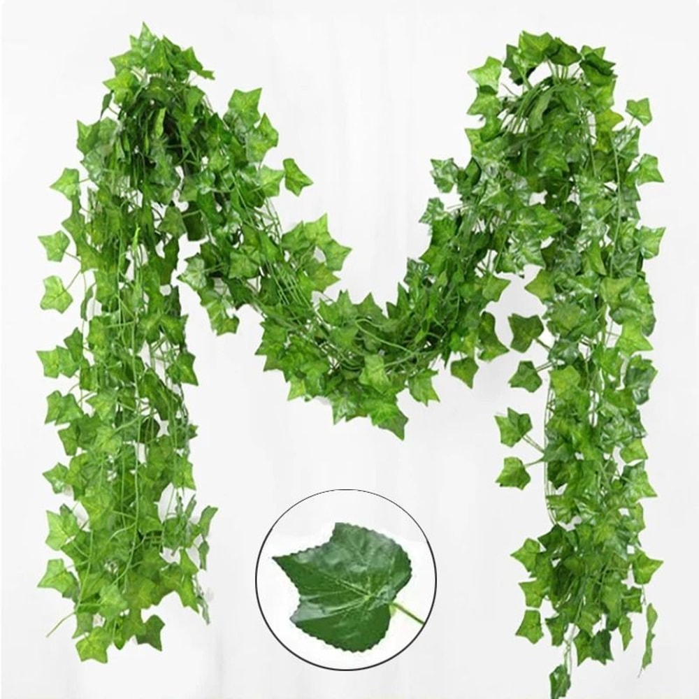 Artificial Green Ivy Vine Garland 10String Hanging Creeper Rattan For Garden Wedding Home Decor 8