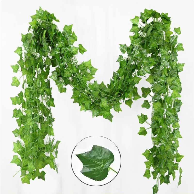 Artificial Green Ivy Vine Garland 10String Hanging Creeper Rattan For Garden Wedding Home Decor 8