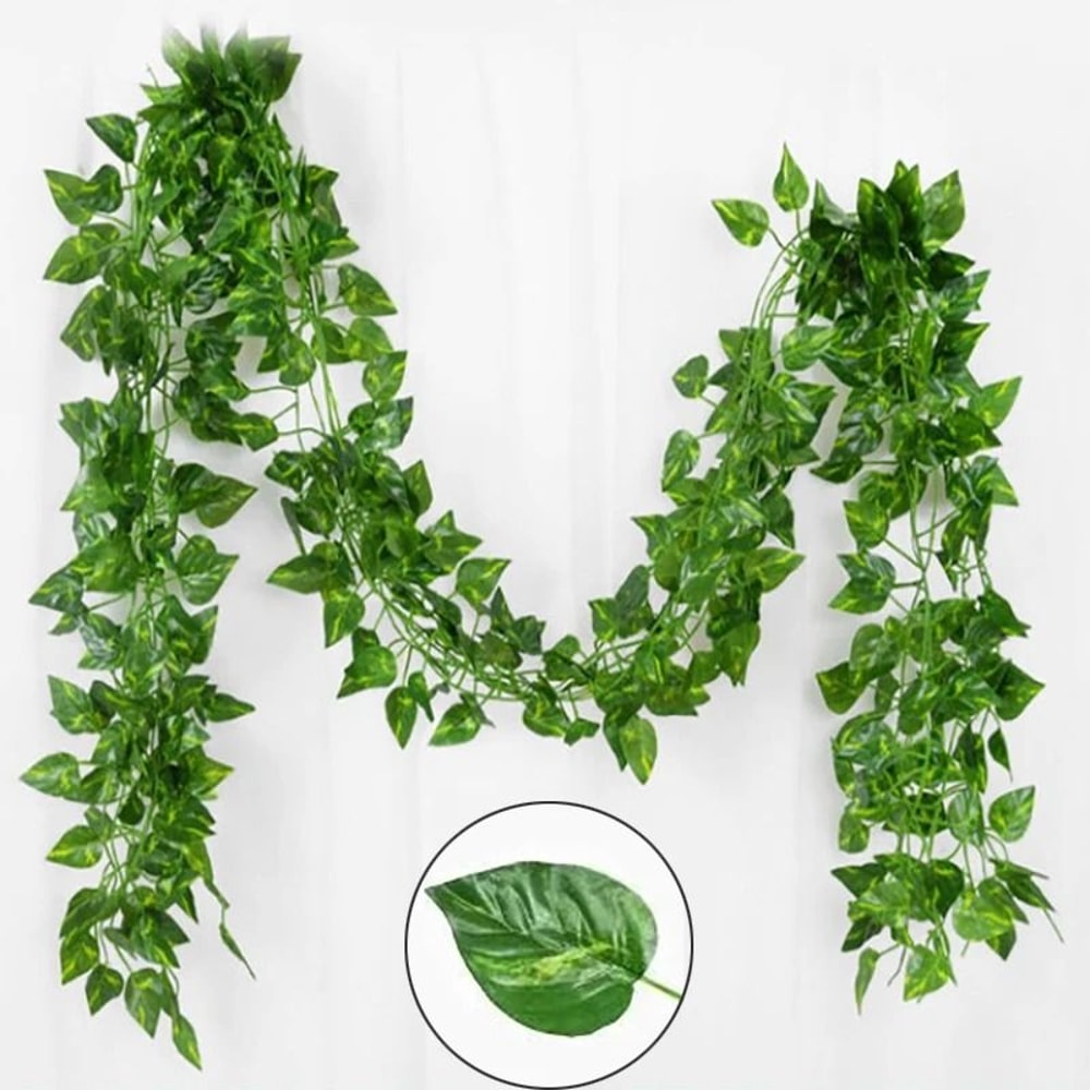 Artificial Green Ivy Vine Garland 10String Hanging Creeper Rattan For Garden Wedding Home Decor 9